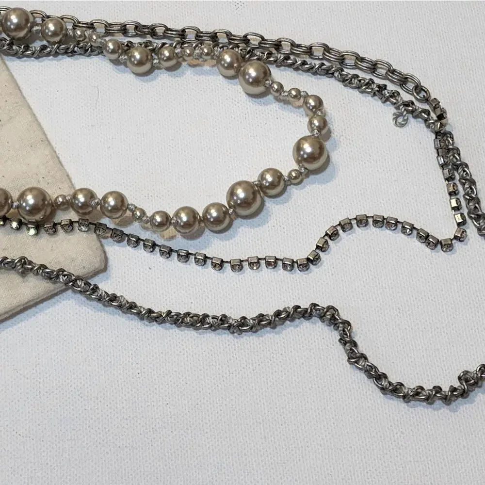 J. Crew faux‎ pearl triple strand necklace